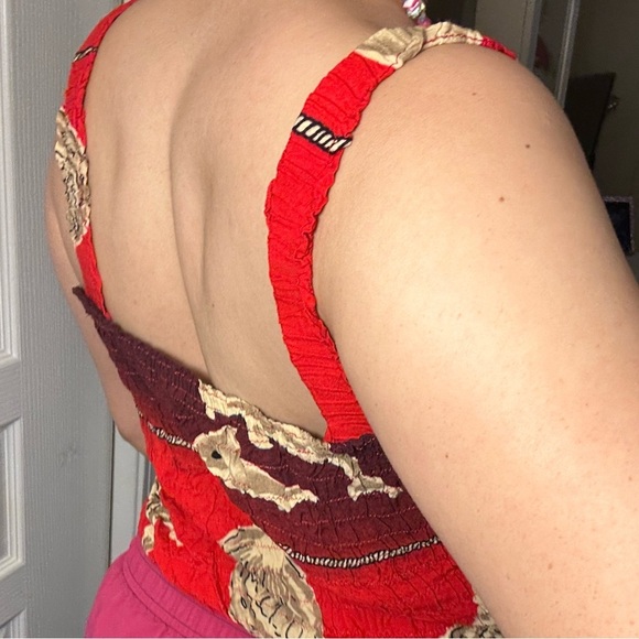 COCONUT GIRL SUMMER BEACHY SUNSET DOLPHIN STARFISH SCRUNCHY TOP - Picture 4 of 4